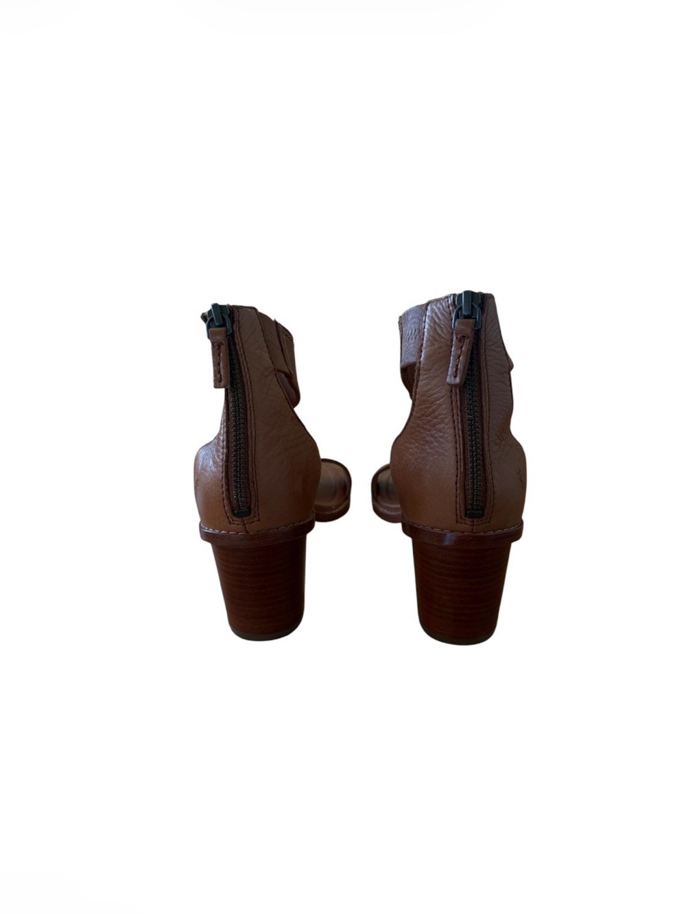 Frye Brielle Cognac Back Zip Ankle
Heel Sandals - Picture 4 of 7